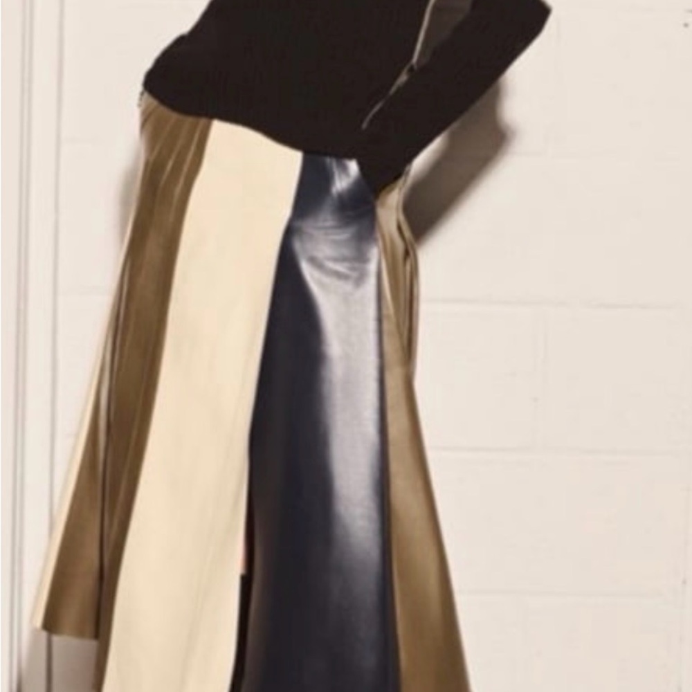 Zara Genuine Leather SRPLS Asymmetrical Skirt S